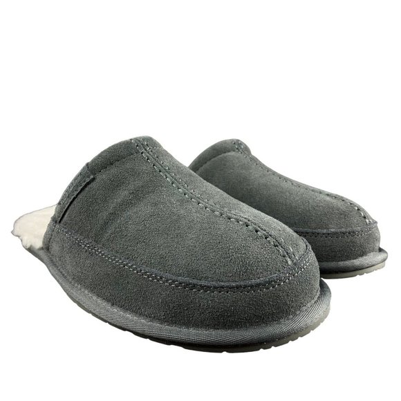 Koolaburra by UGG Men's Grey Sting Suede Fur Slippers Size 10 - Picture 4 of 10